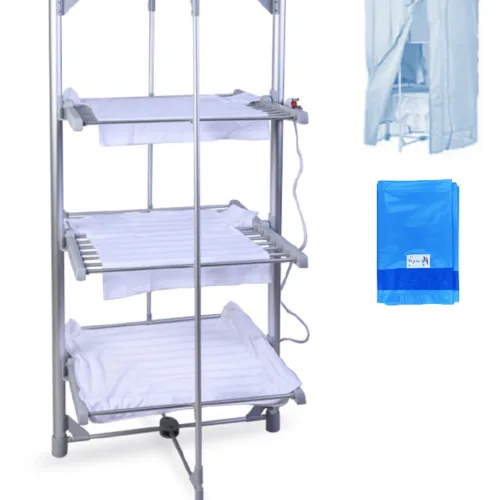 BridgePro 3 Tier Heated Clothes Airer with Fitting Cover – Indoor Drying Cost Save Dry Soon