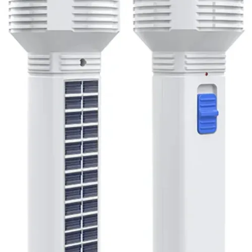BridgePro LED Solar Rechargeable Torch Light (Solar and Electric Charged)