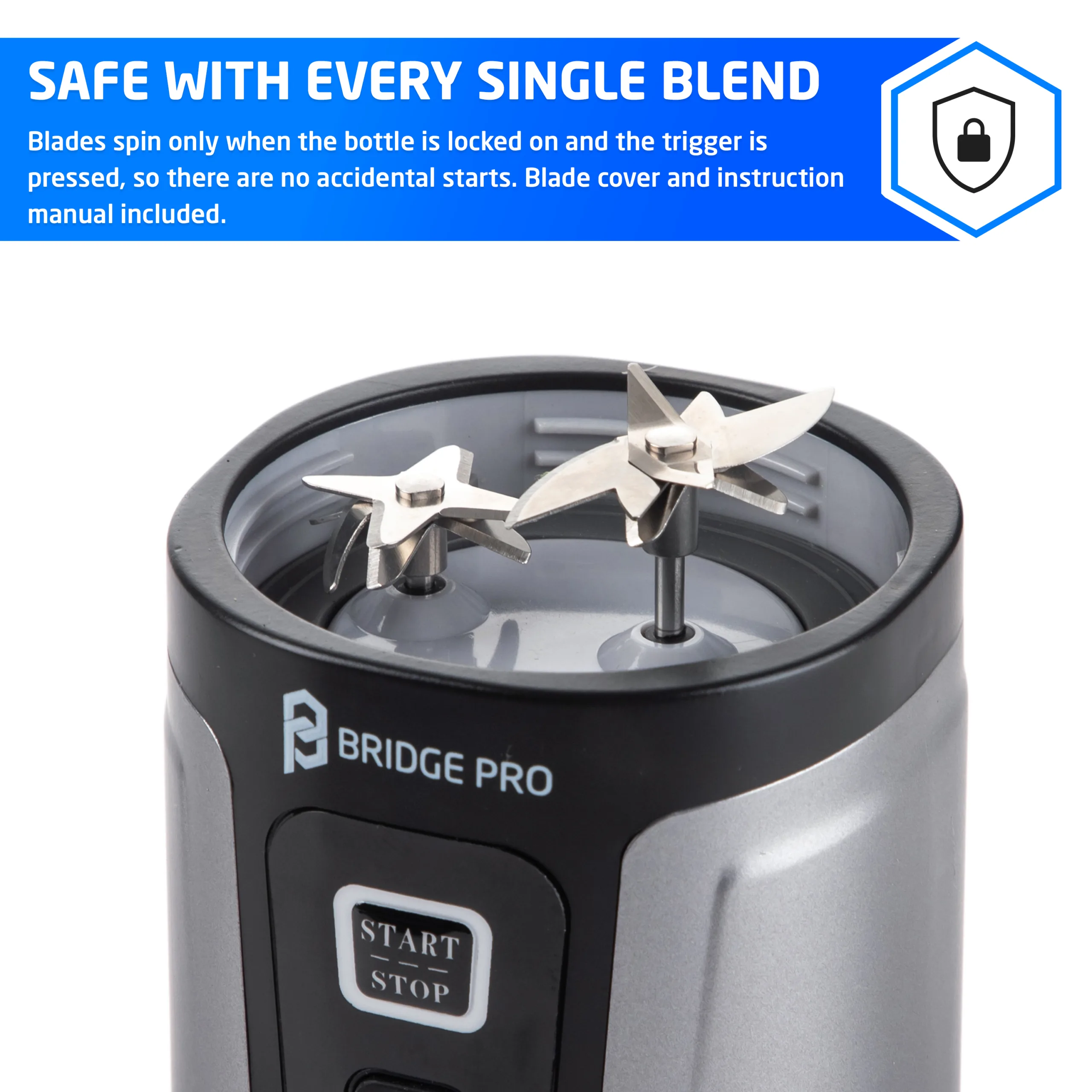 Bridge Pro Portable Blender Smoothie Maker - 750ml Small Food Blender Cup - Image 6