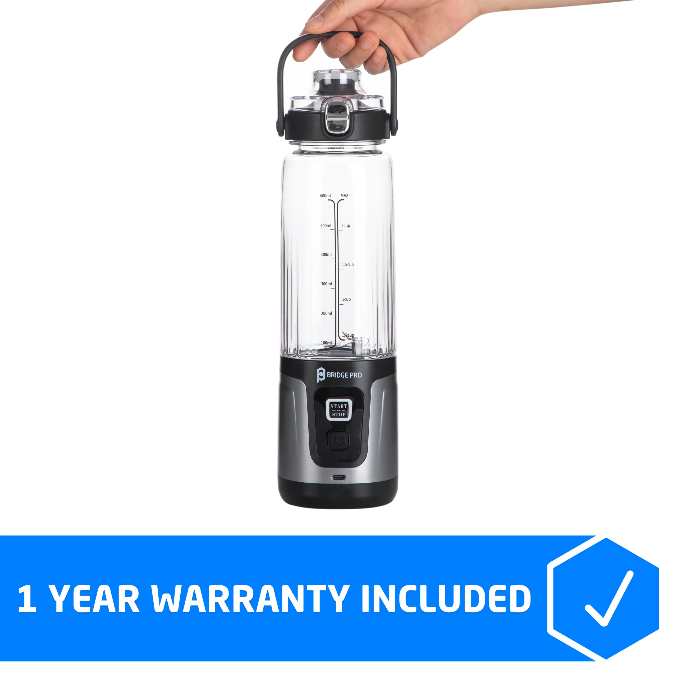 Bridge Pro Portable Blender Smoothie Maker - 750ml Small Food Blender Cup - Image 7