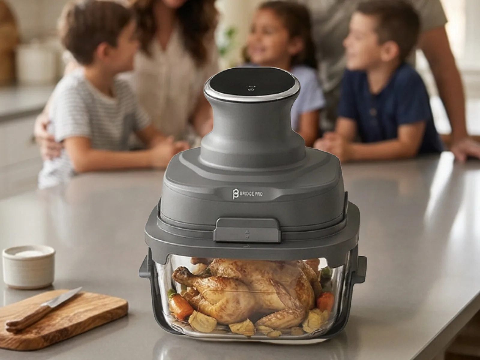 Bridge Pro Portable Air Fryer 3L & 5.5L Air Fryer - 2x Glass Containers - Image 11
