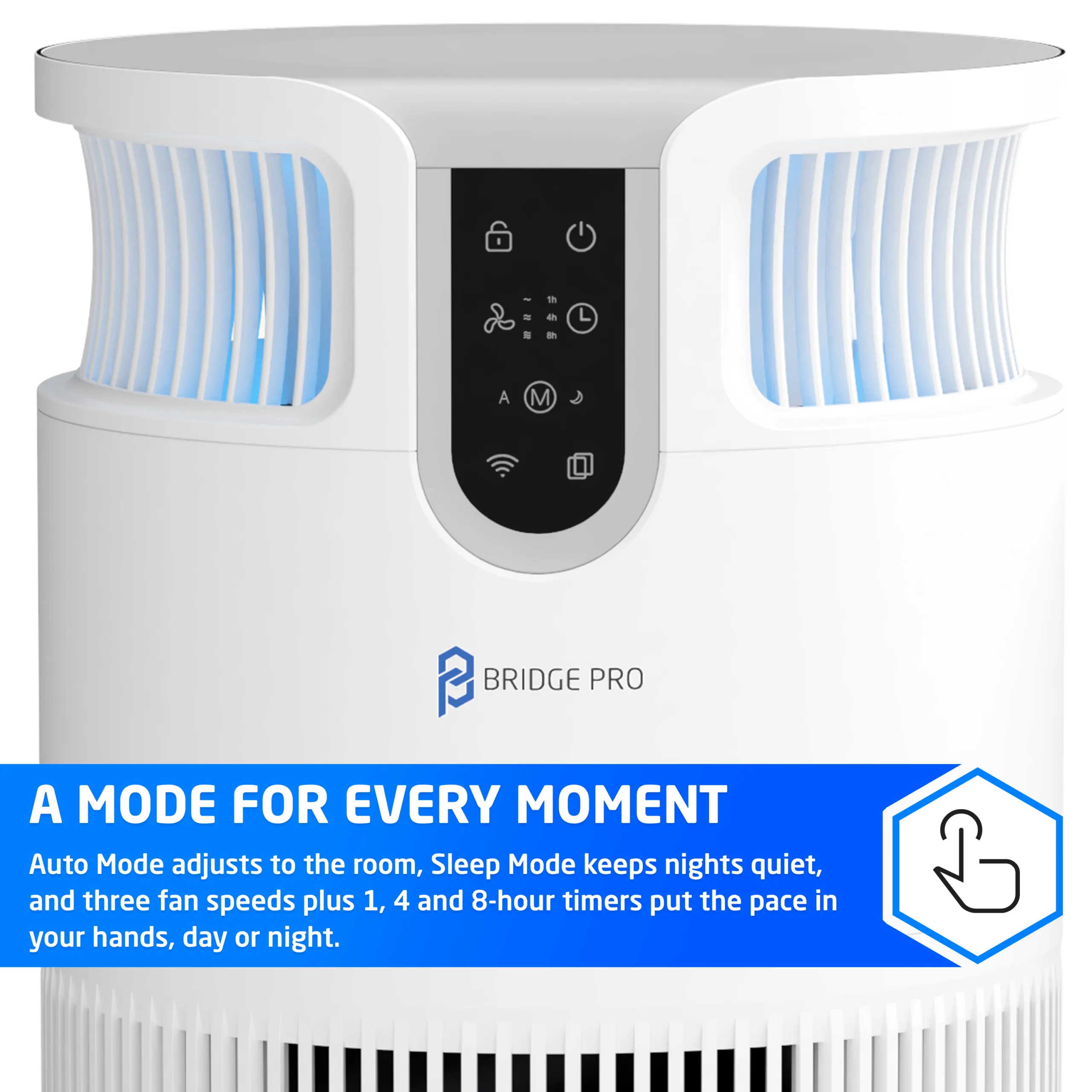 Bridge Pro HEPA Air Purifier for Bedrooms - Dust Remover & Air Cleaner – WiFi Enabled - Image 7