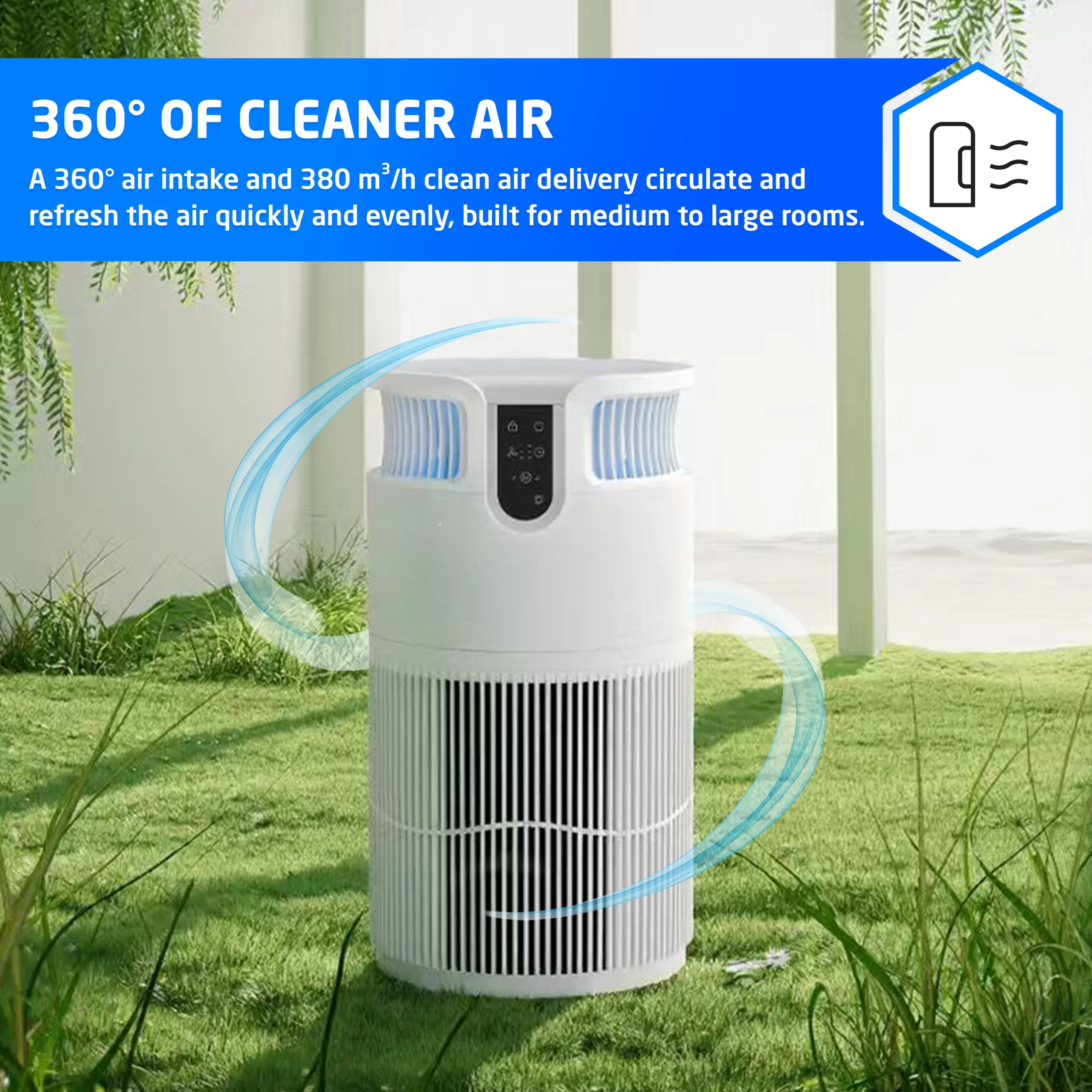 Bridge Pro HEPA Air Purifier for Bedrooms - Dust Remover & Air Cleaner – WiFi Enabled - Image 8