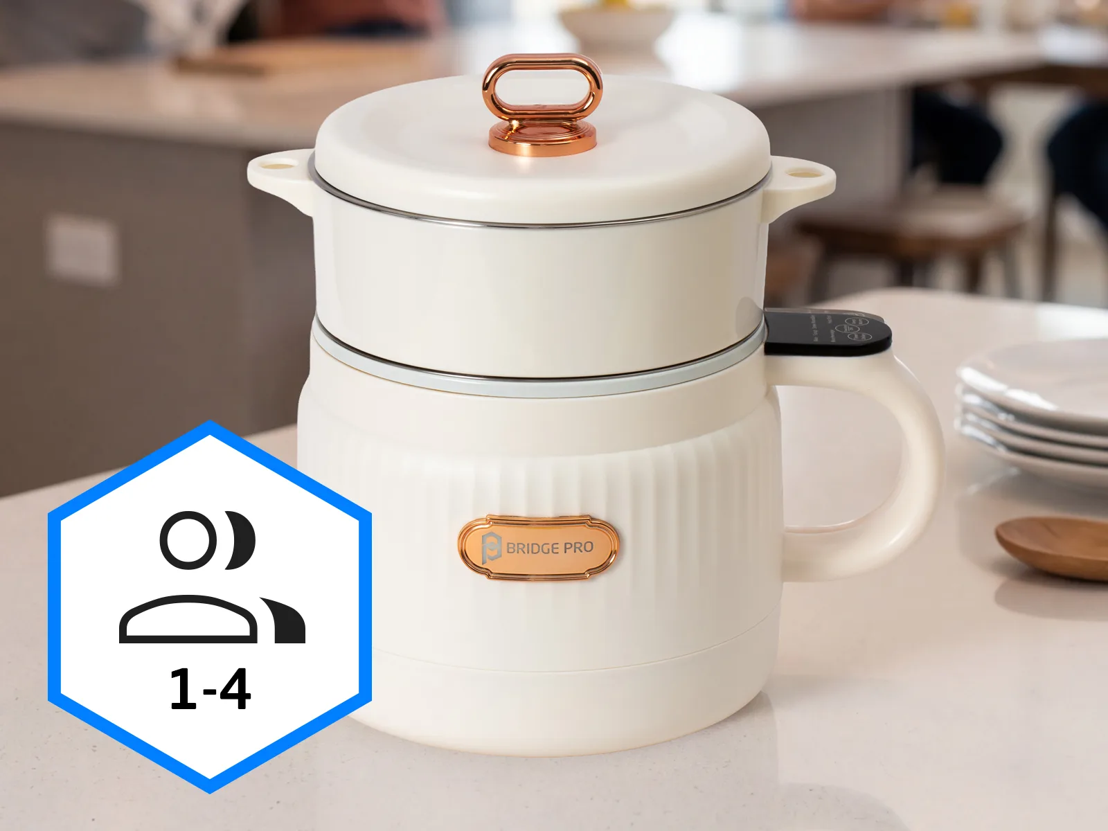 Bridge Pro Multifunctional Rice Cooker and Steamer - 2 Litre Capacity - Image 11
