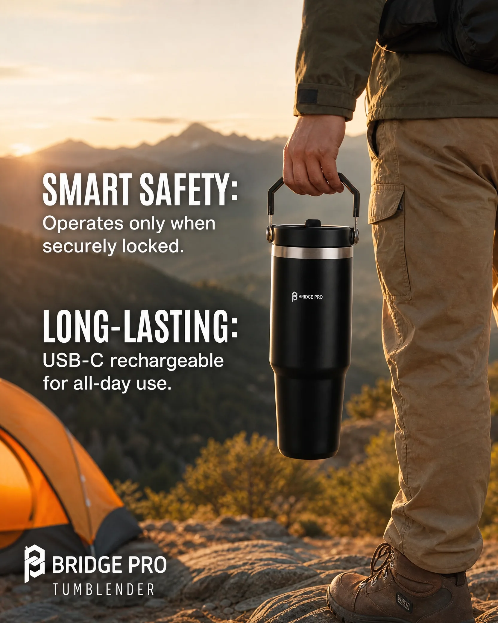 Bridge Pro Tumblender - Portable Blender Smoothie Maker with 800ml Cup - Image 14