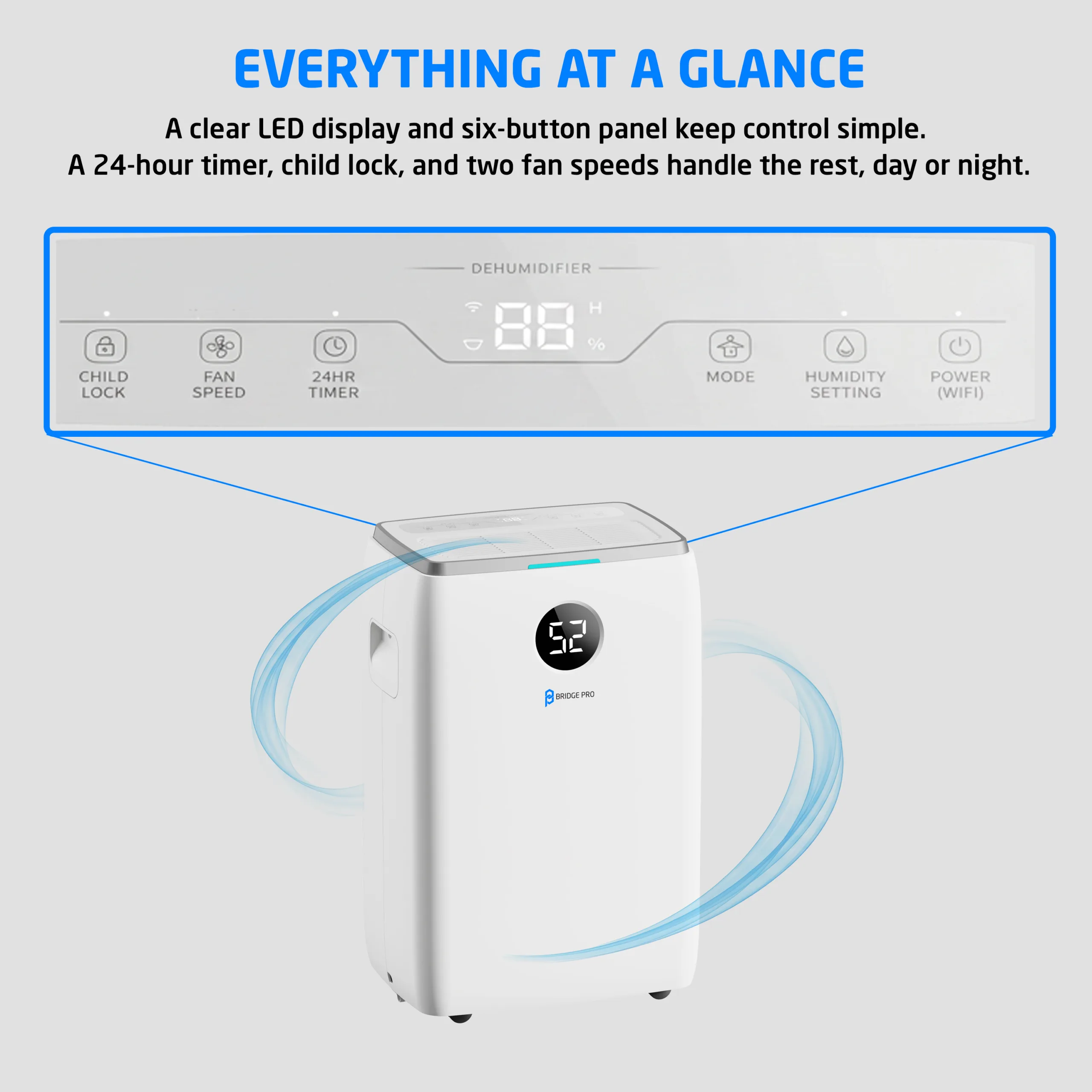 Bridge Pro Dehumidifier - Moisture Absorber, Prevent Mould, Damp Absorber – WiFi Enabled - Image 5