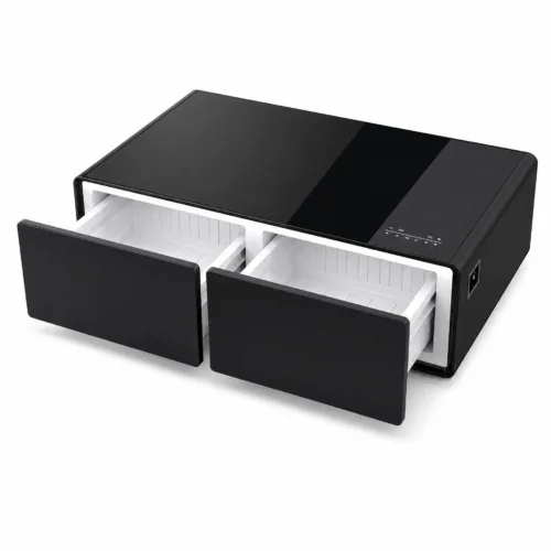 Bridge Pro Smart Coffee Table with Fridge Drawers, Bluetooth, Pro135Max-Black